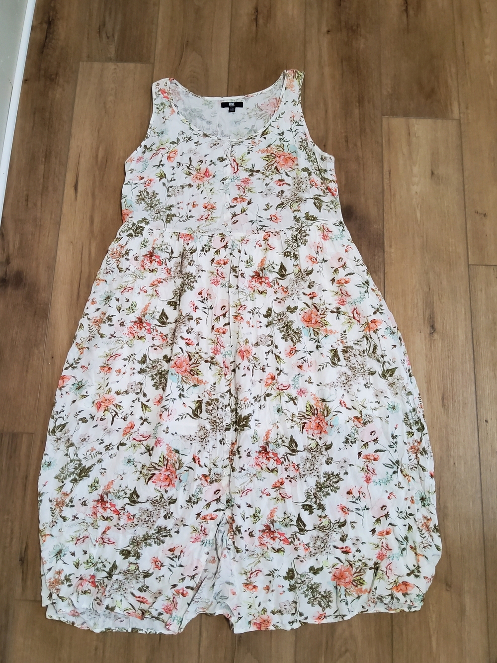 Frye Button Front Floral Spring Muted Pastel Maxi Dress